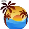 tatouage palmier temporaire soleil mer tropical vacances