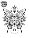 tatouage-ephemere-papillon-sur-fleur-design-unique-elegant tatouage-ephemere-papillon-sur-fleur-design-unique-elegant