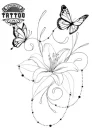 tatouage-ephemere-papillon-fleur-de-lys-design-elegant tatouage-ephemere-papillon-fleur-de-lys-design-elegant