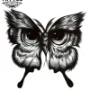 tatouage-ephemere-papillon-hibou-temporaire-elegant tatouage-ephemere-papillon-hibou-temporaire-elegant