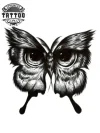 tatouage-ephemere-papillon-hibou-temporaire-elegant tatouage-ephemere-papillon-hibou-temporaire-elegant