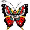 tatouage-ephemere-papillon-traditionnel-style-vintage