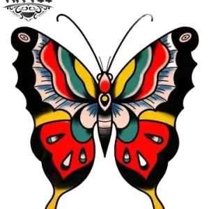tatouage-ephemere-papillon-traditionnel-style-vintage tatouage-ephemere-papillon-traditionnel-style-vintage