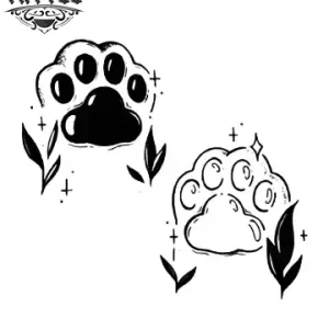 tatouage éphémère patte de chat design félin temporaires image tatouage éphémère patte de chat design félin temporaires image