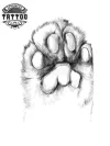 tatouage CHIEN ephemere patte de chien realiste peau tatouage CHIEN ephemere patte de chien realiste peau