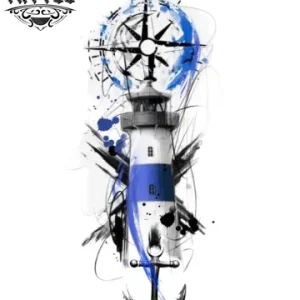 tatouage éphémère phare marin design unique tatouage marin tatouage éphémère phare marin design unique tatouage marin