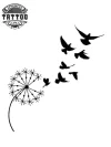 tatouage ephemere pissenlit oiseau design original tatouage ephemere pissenlit oiseau design original