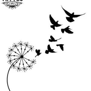 tatouage ephemere pissenlit oiseau design original tatouage ephemere pissenlit oiseau design original