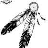 tatouage plume tatouage éphémère plume amérindienne style tribal tatouage plume tatouage éphémère plume amérindienne style tribal