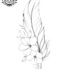 tatouage-plume-ephemere-fleur-boho-chic tatouage-plume-ephemere-fleur-boho-chic