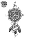 tatouage-ephemere-plume-boussole-intemporel