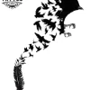 tatouage-ephemere-plume-corbeau-noir-mystique