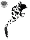 tatouage-ephemere-plume-corbeau-noir-mystique