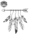 tatouage-ephemere-plume-fleche-tendance-artistique tatouage-ephemere-plume-fleche-tendance-artistique