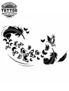 tatouage-plume-ephemere-papillon-design-feminin-raffine tatouage-plume-ephemere-papillon-design-feminin-raffine