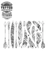 tatouage-plume-ephemere-fleche-design-realiste tatouage-plume-ephemere-fleche-design-realiste