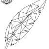 tatouage-ephemere-plume-geometrique-design-unique tatouage-ephemere-plume-geometrique-design-unique