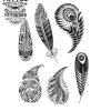 tatouage-plume-ephemere-maori-design-unique tatouage-plume-ephemere-maori-design-unique