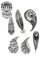 tatouage-plume-ephemere-maori-design-unique tatouage-plume-ephemere-maori-design-unique