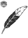 tatouage-ephemere-plume-noir-blanc-design-elegant tatouage-ephemere-plume-noir-blanc-design-elegant