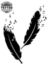 tatouage ephemere plume avec note de musique visuel produit tatouage ephemere plume avec note de musique visuel produit