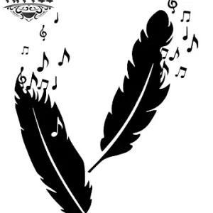 tatouage ephemere plume avec note de musique visuel produit tatouage ephemere plume avec note de musique visuel produit
