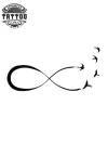 tatouage éphémère oiseau plume infini élégant durable tatouage éphémère oiseau plume infini élégant durable