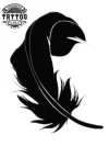 tatouage-plume-ephemere-old-school-design-retro tatouage-plume-ephemere-old-school-design-retro