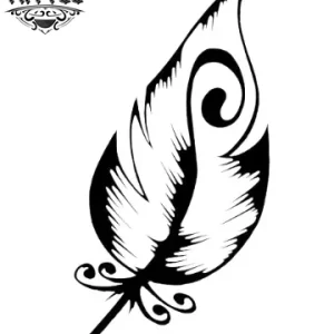 tatouage-ephemere-plume-design-rond tatouage-ephemere-plume-design-rond