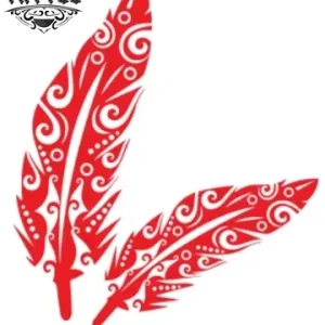tatouage-ephemere-plume-rouge-design-temporain tatouage-ephemere-plume-rouge-design-temporain