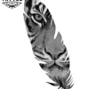 tatouage-plume-tigre-design-unique-temporary-ephemere tatouage-plume-tigre-design-unique-temporary-ephemere