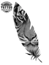 tatouage-plume-tigre-design-unique-temporary-ephemere tatouage-plume-tigre-design-unique-temporary-ephemere