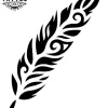 tatouage-plume-ephemere-tribal-design-unique tatouage-plume-ephemere-tribal-design-unique