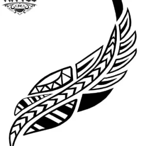 tatouage-ephemere-plume-tribal-homme-design-unique tatouage-ephemere-plume-tribal-homme-design-unique
