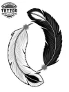tatouage-ephemere-plume-ying-yang-serenite tatouage-ephemere-plume-ying-yang-serenite