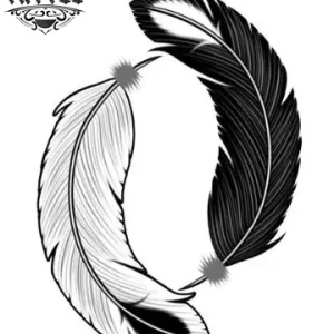 tatouage-ephemere-plume-ying-yang-serenite tatouage-ephemere-plume-ying-yang-serenite