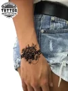 tatouage-poignet-ephemere-boussole-directionnelle tatouage-poignet-ephemere-boussole-directionnelle