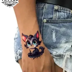 tatouage-poignet-ephemere-chat-design-unique-image tatouage-poignet-ephemere-chat-design-unique-image