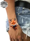 tatouage-poignet-ephemere-renard-design-unique tatouage-poignet-ephemere-renard-design-unique