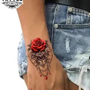 tatouage-ephemere-poignet-rose-delicat-style-elegant tatouage-ephemere-poignet-rose-delicat-style-elegant