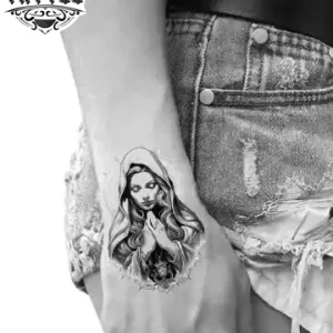 tatouage-poignet-ephemere-design-vierge tatouage-poignet-ephemere-design-vierge