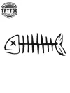 tatouage poisson arête design éphémère waterproof tatouage poisson arête design éphémère waterproof