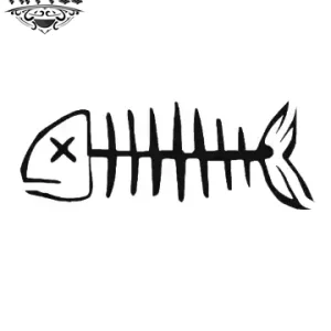 tatouage poisson arête design éphémère waterproof tatouage poisson arête design éphémère waterproof