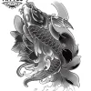 tatouage éphémère poisson carpe koi japonais tatouage éphémère poisson carpe koi japonais