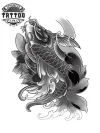 tatouage éphémère poisson carpe koi japonais tatouage éphémère poisson carpe koi japonais