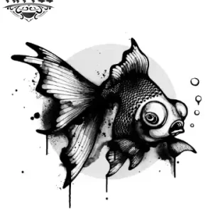 Tatouage poisson éphémère chinois waterproof design exclusif Tatouage poisson éphémère chinois waterproof design exclusif