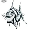 tatouage-ephemere-poisson-clown-realiste-impermeable-peau tatouage-ephemere-poisson-clown-realiste-impermeable-peau