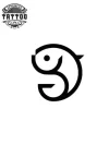 tatouage ephemere poisson discret minimaliste personnalise