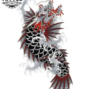 tatouage ephemere poisson dragon realiste waterproof pour adultes tatouage ephemere poisson dragon realiste waterproof pour adultes
