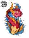 tatouage-poisson-colore-waterproof-adulte-tatouage-ephemere tatouage-poisson-colore-waterproof-adulte-tatouage-ephemere